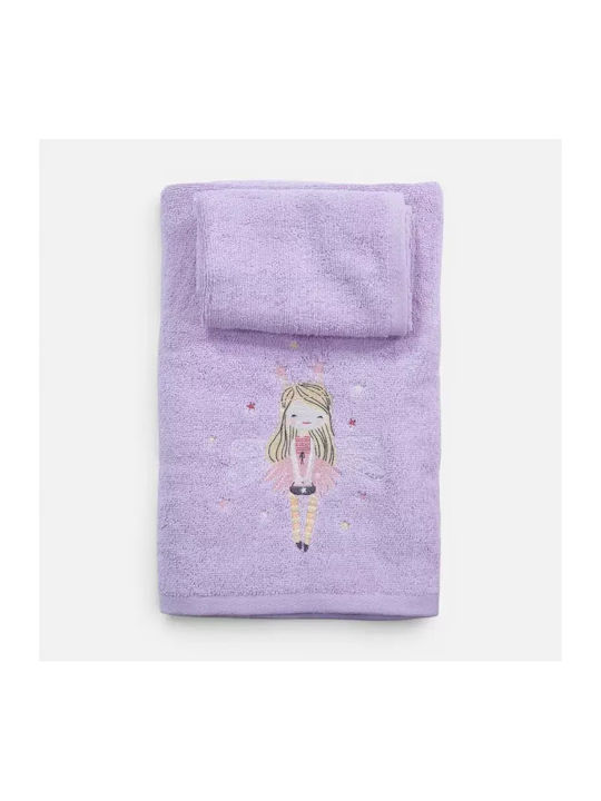 Nef-Nef Homeware Set Babyhandtücher 2 Stück Fairy Tale Flieder 70x140cm Gewicht 420gr/m²