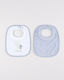 Prenatal Fabric Baby Bib with Button White