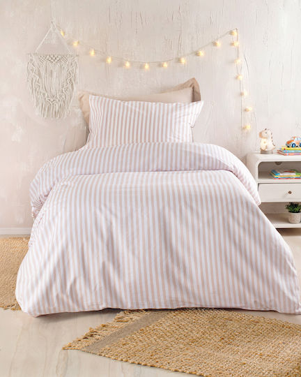 Rythmos Kinderbettdecken Set Einzel mit Kissenbezug Eloise Beiges 160x240cm