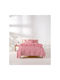 Kentia Kinderbettdecke Einzel Lola Rot-Beige 160x240cm