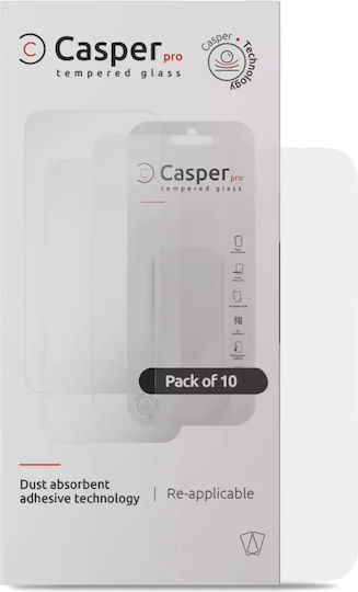 Casper Pro Tempered Glass Iphone 13 Pro Max 14 Plus 10 Pack Clear