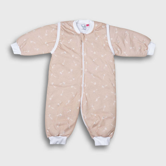 Tender Winter Baby Sleeping Bag Stars 2.5 Tog Beige with Detachable Sleeves