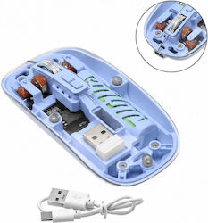 Aoas WB08 Wireless Bluetooth Mouse Light Blue