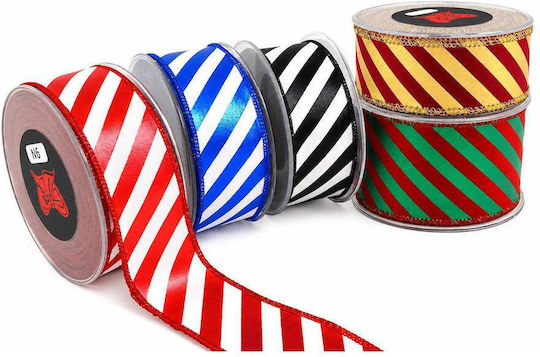 Atmosphera Velvet Foil Diagonale Ribbon 67mm x 9m