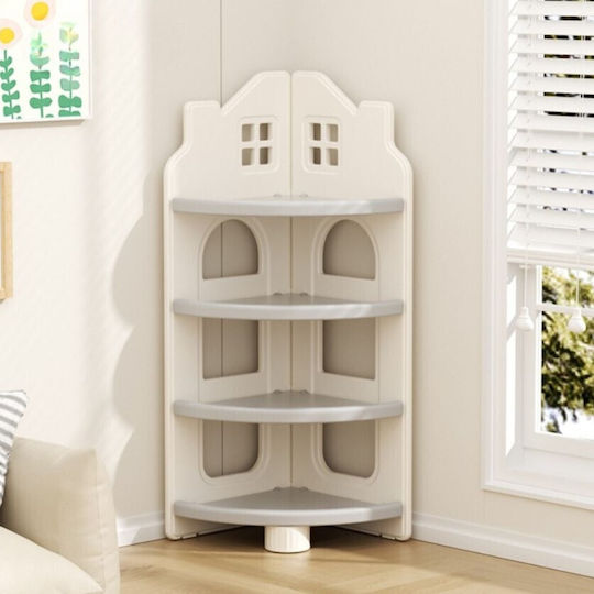 Floor Bookcase Wooden Grey 112x49.5cm