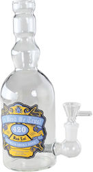 Black Leaf Bong 240mm Transparent