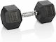 MotivationPro Hexagon Rubber Dumbbell 1 x 12.5kg