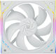 Thermalright TL-M12W Ventilator Pentru Carcasă 120mm (1500rpm / 47.6cfm) cu Iluminare ARGB și Conexiune 4-Pin PWM Alb