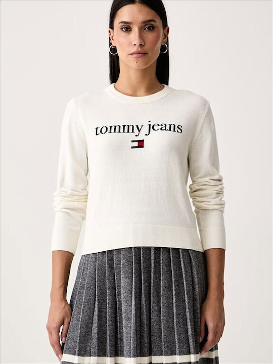 Women's Long Sleeve Cotton Sweater Ecru