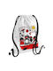 Koupakoupa Streetware Bascet KP_35320_gymbag-bb-Weiß Tasche Zurück Fitnessstudio