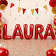Set 5 Red Foil Balloons 40cm