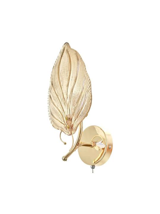 Wandleuchte mit E27 Fassung Gold