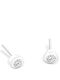 Single Earrings 18K White Gold Diamonds 0.18ct Vs1 G Sk4996
