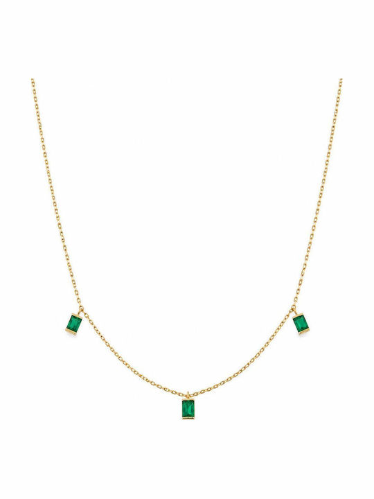 Ulysses Colier 18k Aur Galben Smaralde