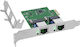 Inline Dual Gigabit Netzwerkkarte 2x Rj45 1gb/s PCIe X1 Lp