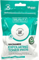 Beauty Formulas Facial Toning Pads with Niacinamide 30x30ml Beauty Formulas Facial Toning Pads with Niacinamide 30x30ml