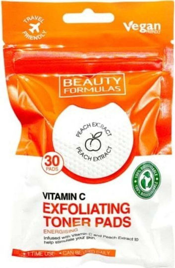 Beauty Formulas Pads Τόνωσης Προσώπου με Βιταμίνη C 30x30ml