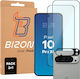 Bizon Glass Edge Pack 3в1 Комплект Защита 2 Протектора За Екран От Стъкло + 1 Протектор За Камера Съвместим С Google Pixel 10 Pro XL Черен
