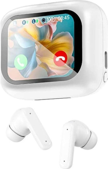 Techly SB-BLT08W In-Ear Bluetooth Kopfhörer mit Ladekoffer Weiß