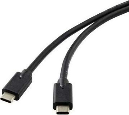 Microconnect USB 3.2 Cable USB-C male - USB-C 100W PD Μαύρο 1m DOCKUSB3.2CC1