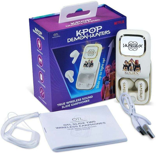 OTL Kpop Demon Hunter In-Ear Bluetooth Kopfhörer mit Ladekoffer Gold
