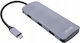 InLine USB 3.2 10 Port USB Hub with USB-C / USB-A Connection Grey
