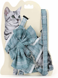 Collar Leash Set Cats Small Dogs Large Bow Turquoise