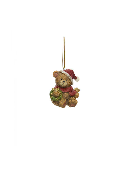Hängender Weihnachtsbaumschmuck Bär Grün 5x6cm