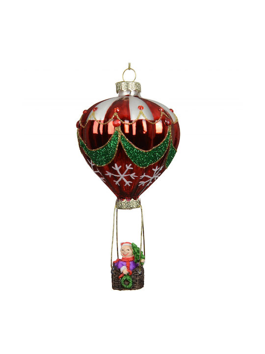 Hanging Multicolour Hot Air Balloon Ornament 7.5x15cm