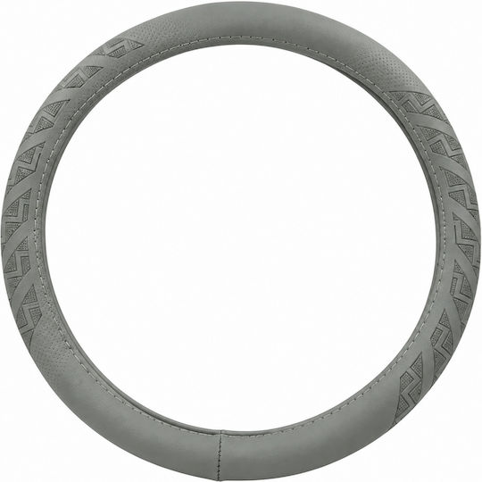 Husă Pentru Volan Auto 38cm Gri Deschis Cu Model În Relief