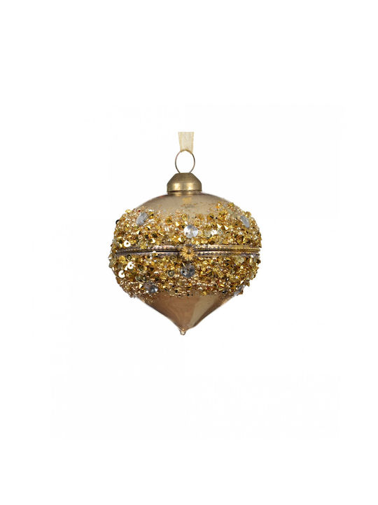 Hängender Eichel Schmuck Gold 6.5cm