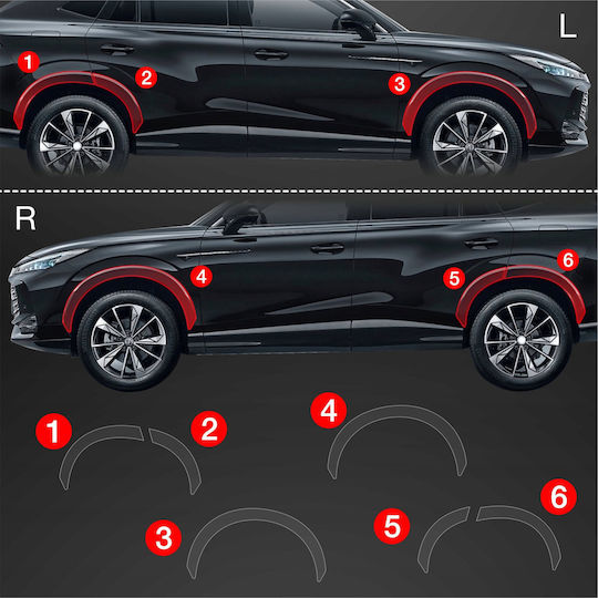 Grizzglass Protective Film Wheel Arches Grizzglass Bodyshield Mg Hs 2024-2025 6in1