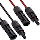 Inline Solar Cable Extension Set Including Solar Connector 4mm² Black Red 2m