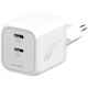 4Smarts Încărcător Fără Cablu cu 2 Porturi USB-C 45W Power Delivery Alb (PDPlug SiC)