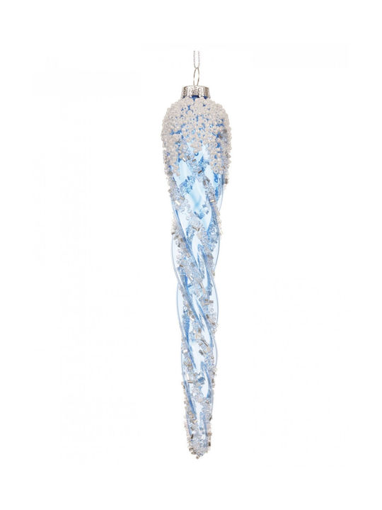 Kaemingk Weihnachtsbaumschmuck Träne Hellblau 4x19cm