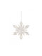Hanging White Snowflake Ornament 11.5x13cm