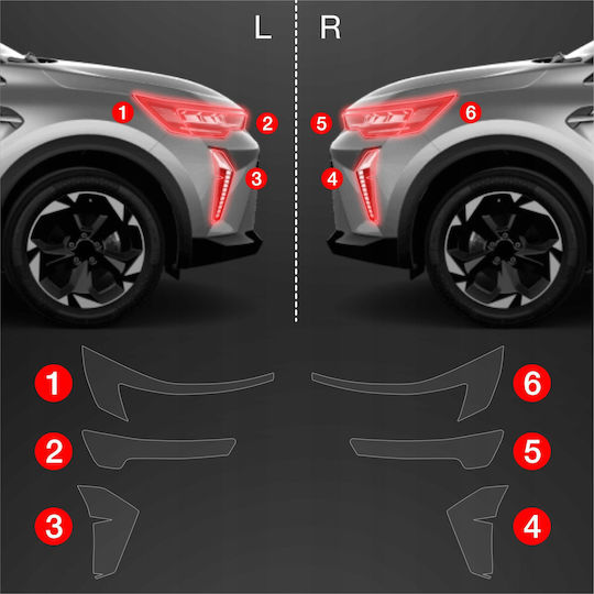 Grizzglass Предпазен Филм За Лампи Grizzglass Bodyshield Mitsubishi Asx Facelift 2024-2025 4в1