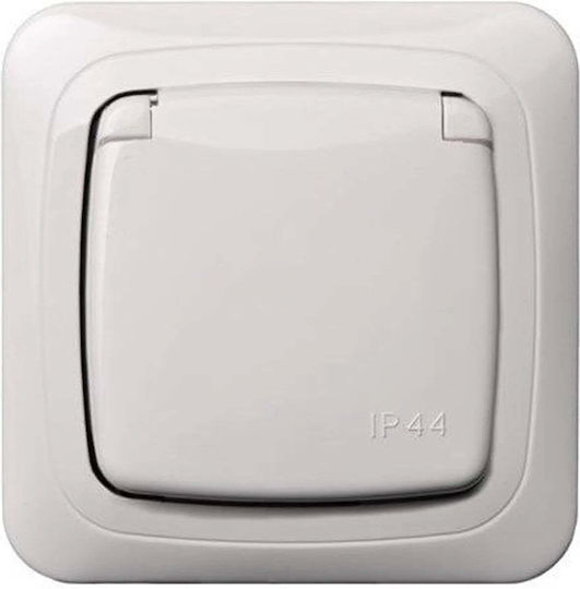 Liregus Single Walled Waterproof Power Socket with White Lid