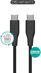 Estuff Infinite Grs Usb-c To Usb-c Cable 3m Black Pvc Free Recycled Plastic