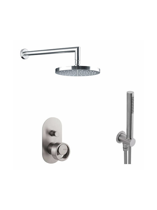 Armando Vicario Halo for Shower 2 Exits Inox Si...