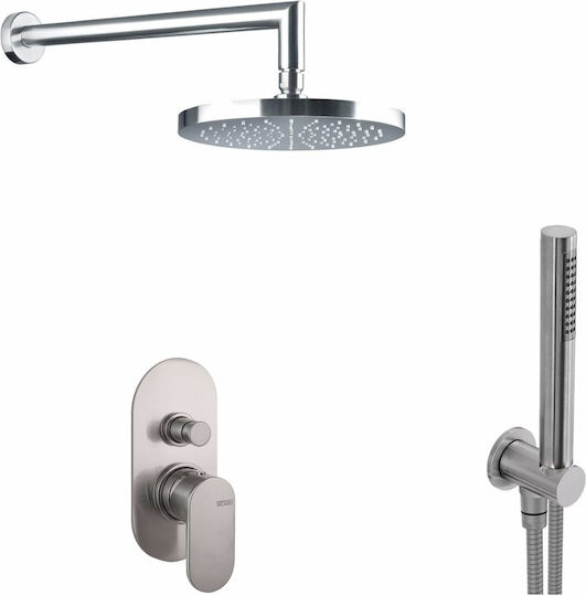 Armando Vicario Slim για Ντουζιέρα 2 Εξόδων Inox Ασημί