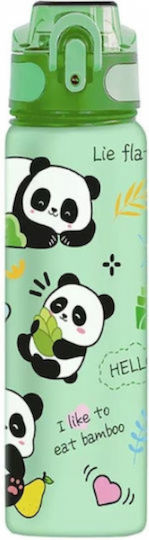 iDrink Panda Kids Water Bottle Made of Tritan Plastic Thermos Green 750ml