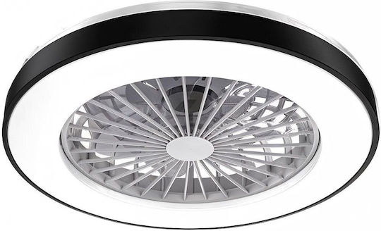 Extralink Orbit Ring Πλαφονιέρα 50.8cm με Φως Μαύρη