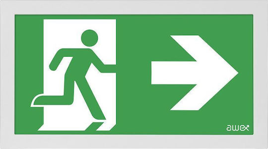 Awex LED Emergency Light Exit with Battery Power Source