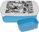 Koupakoupa Kylian Mbappe France Plastic Kids Food Container Thermal Blue 18 x 13 x 6cm