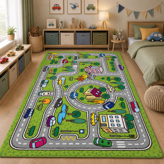Homeone City With Streets Kids Rug 180x250cm