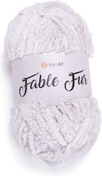 Strickgarn Fable Fur Gounaki 100g Ecru