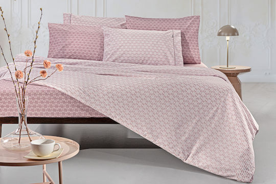 Guy Laroche Sandy Σετ Σεντόνια Υπέρδιπλα 240x265εκ. Sandy Old Pink (4τμχ)