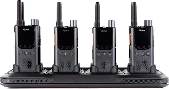 Пакет 8 Hytera S1 Pro PMR-446 Сив + Многократен Зарядно Устройство – Digital+Analog AI Noise Cancellation