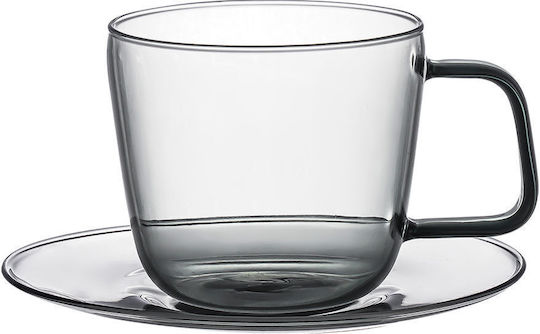 Estia Cup Coffee Yalo Saucer 280ml Grey 07-54960